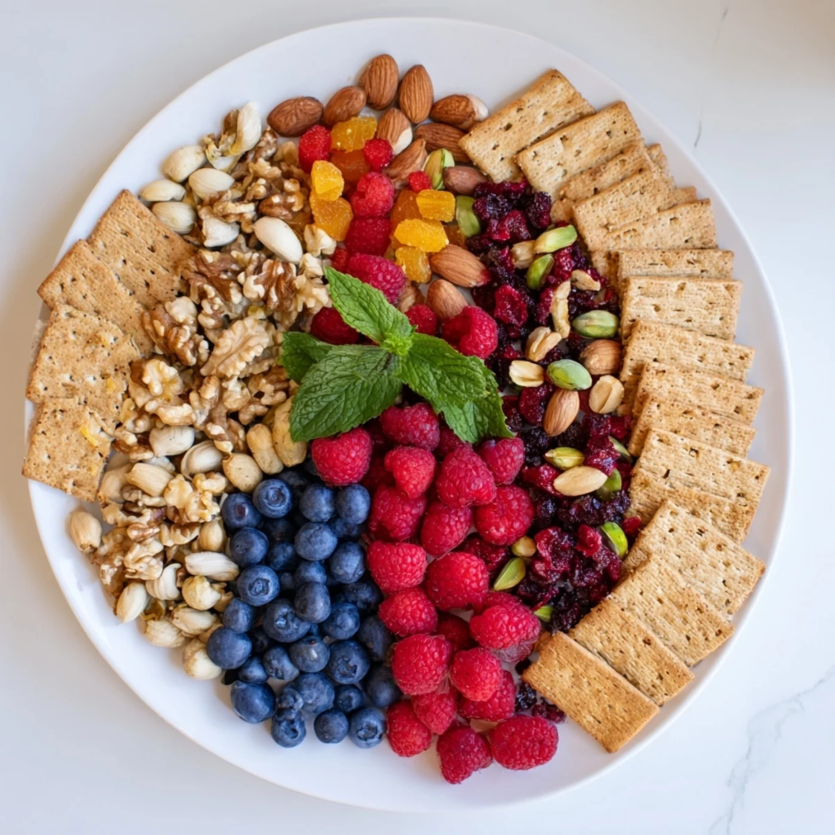 Enjoy The Picket Fence, a delightful snack platter filled with a sweet and savory medley.