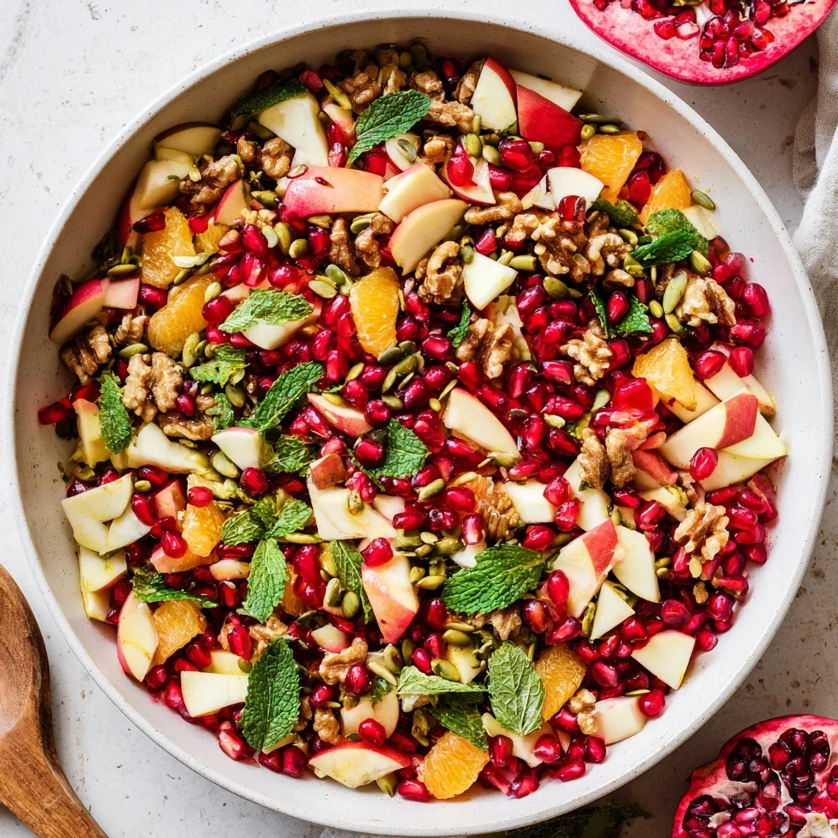 This vibrant Pomegranate and Walnut Salad features juicy orange segments and crunchy seeds, perfect for a healthy, refreshing side dish.  
