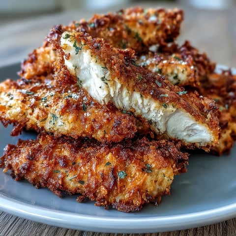 Golden brown Crispy Panko Ranch Chicken Tenders resting on a wire rack after oven baking.