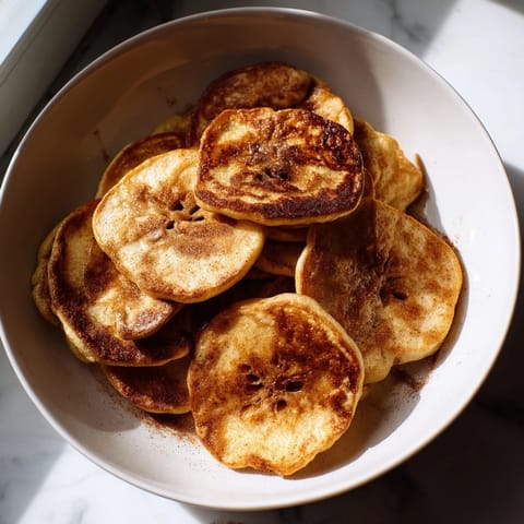 Warm, bubbling Baked Apple Slices coated in cinnamon, ready with melted butter for a sweet treat.