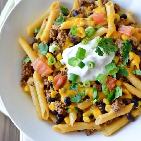 Cheesy Taco Pasta Dish