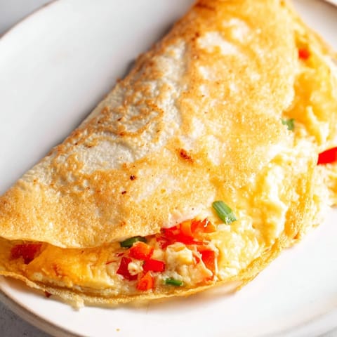 Rice Paper Egg Cheese Wrap