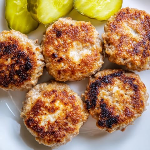 Close-up of juicy, comforting Danish Frikadeller, showcasing perfectly seared edges and savory aroma.