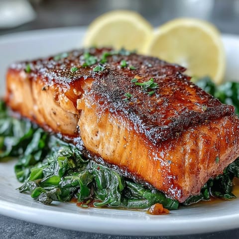 Air Fryer Salmon Swiss Chard