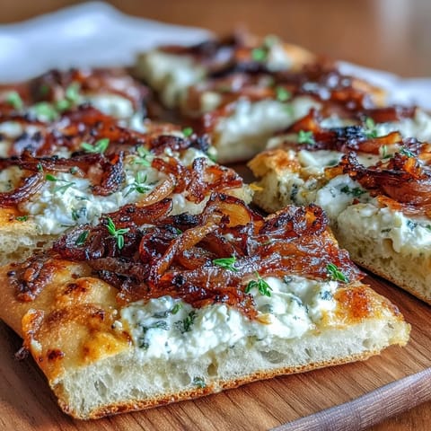 Caramelized Onion Goat Cheese Flatbread