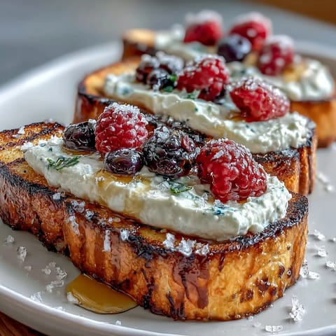 Salted Honey Ricotta Toast
