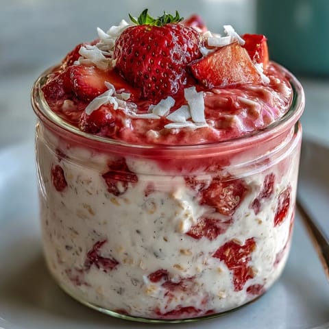 Strawberry Coconut Cream Oats