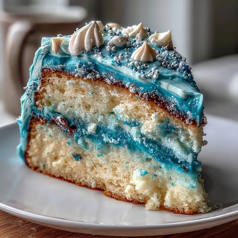 Pisces Birthday Cake with Ocean Blue Ombre Frosting - a dreamy vanilla layer cake with silky blue gradient buttercream and ocean-themed decorations.