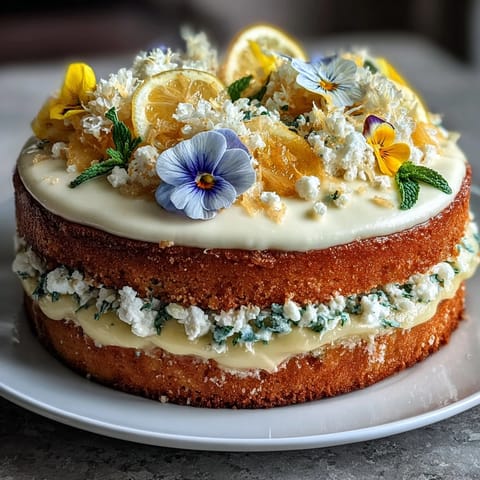 Spring Naked Cake Lemon Curd