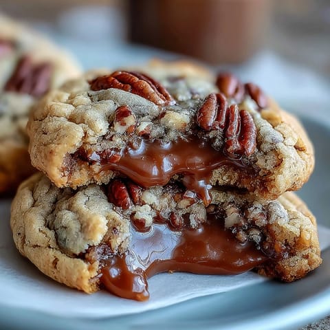 1. Butter pecan cookies with caramel swirl feature toasted pecans and rich caramel ribbons in golden, chewy bites.  