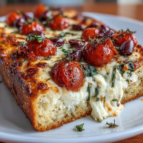 Delicious cottage cheese flatbread pizza with bubbly mozzarella and fresh basil, baked to golden perfection on a high-protein base.