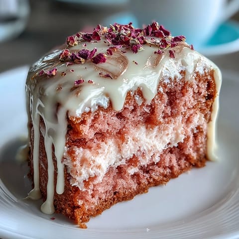 Blush-pink Rosé Velvet Cake, perfect for celebrations and dessert.