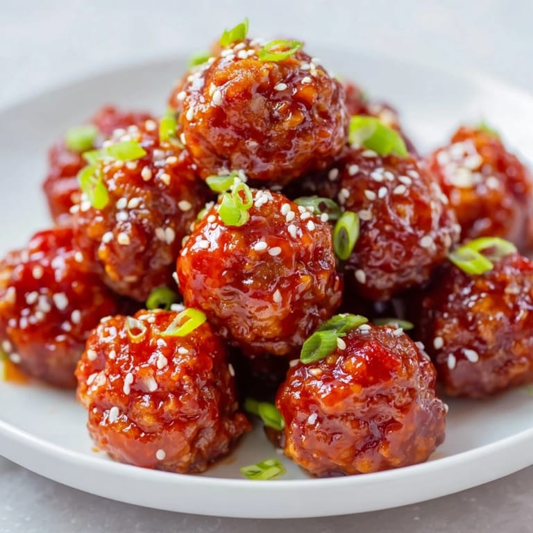 Sweet and spicy aroma: These delicious Spicy Sriracha Honey Meatballs are perfect for game day.