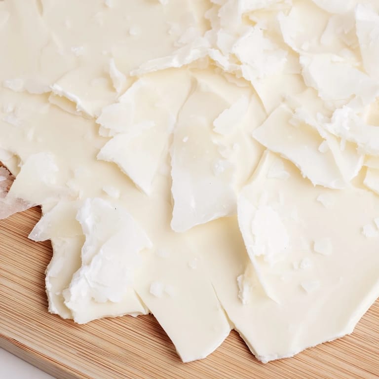 A chilled light wood board shows the dramatic presentation of The Arctic Tundra dessert, stunning.