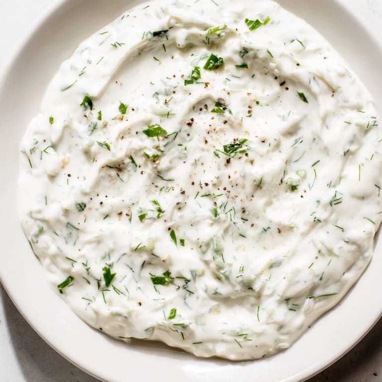 Enjoy the cool, zesty flavor of Greek Yogurt Ranch Dip, ideal with chips or veggies.