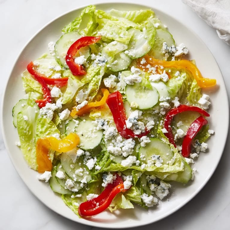 Close-up of the bright Bella Hadid Salad with a light lemon dressing, perfect for a refreshing meal.