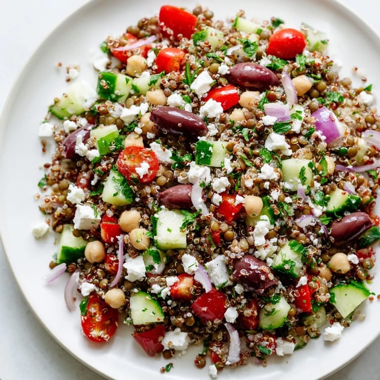 Healthy Greek Power Salad ready to serve, perfect for a nutritious lunch or light Mediterranean dinner.