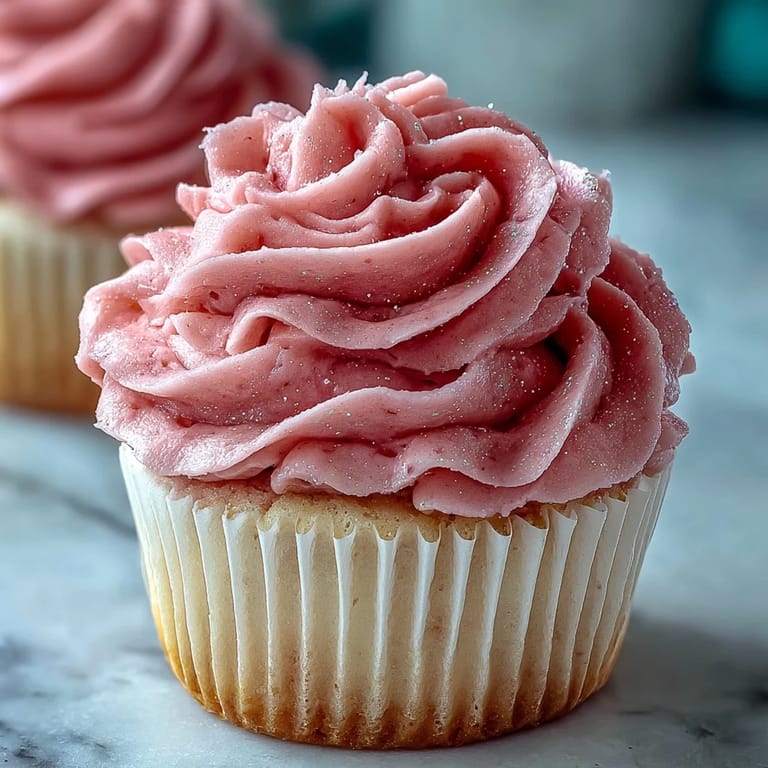 Gorgeous pink velvet cupcakes frosted with silky cream cheese frosting, perfect for celebrating friendship with a sweet and colorful dessert.