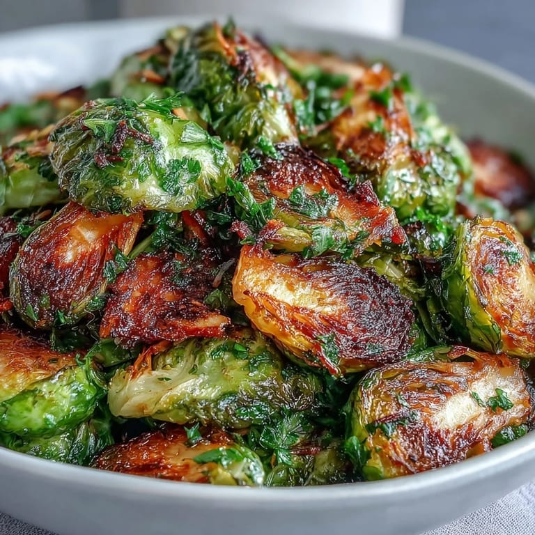 Bright and flavorful Brussels sprouts roasted with lemon zest, thyme, and crunchy almonds for a vibrant vegetarian side dish.
