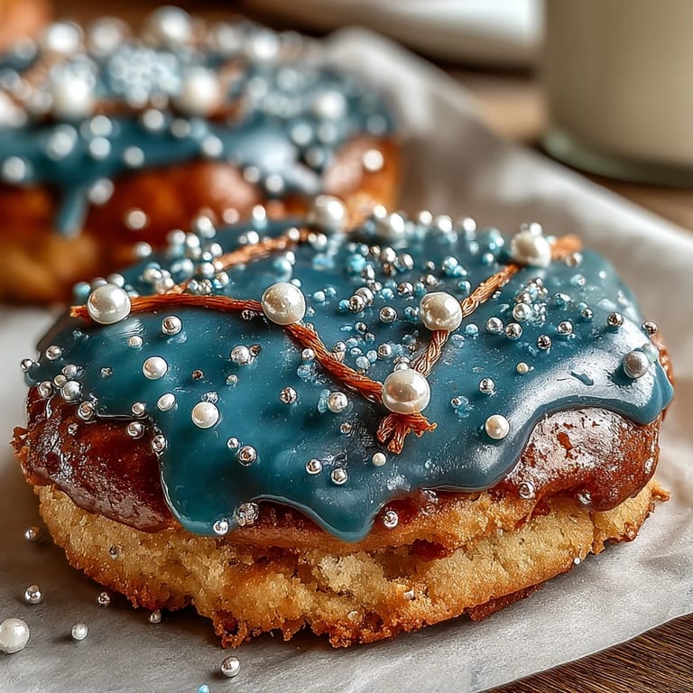 Delicate Pisces constellation sugar cookies feature edible silver stars and pearls, making them a stunning treat for themed parties.