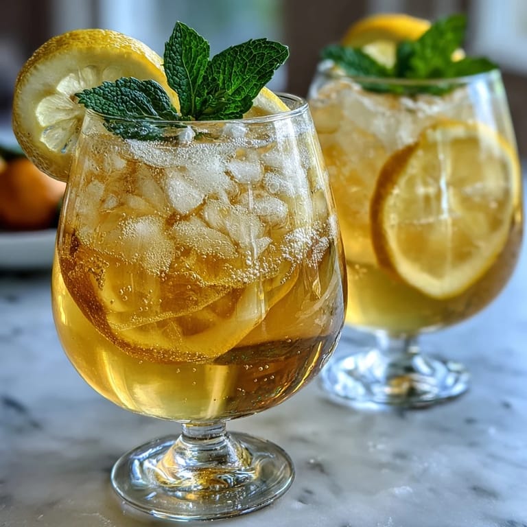 Zesty Limoncello Spritz Mocktail served over ice with fresh mint and lemon, a bright non-alcoholic aperitif for gatherings.