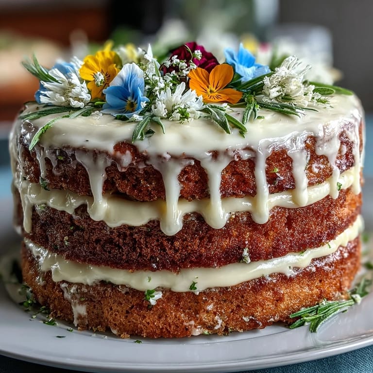 Spring naked cake features layers of lemon curd and whipped cream, decorated with vibrant edible flowers for a stunning centerpiece.