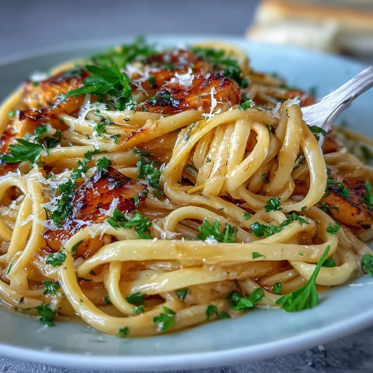 Spring-inspired Lemon Butter Pasta with Peas and Parmesan, served in a white bowl with a sprinkle of cheese and parsley.