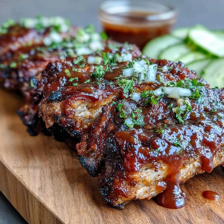 Succulent, slow-cooked Father's Day BBQ Rib Board ready to be devoured with family.