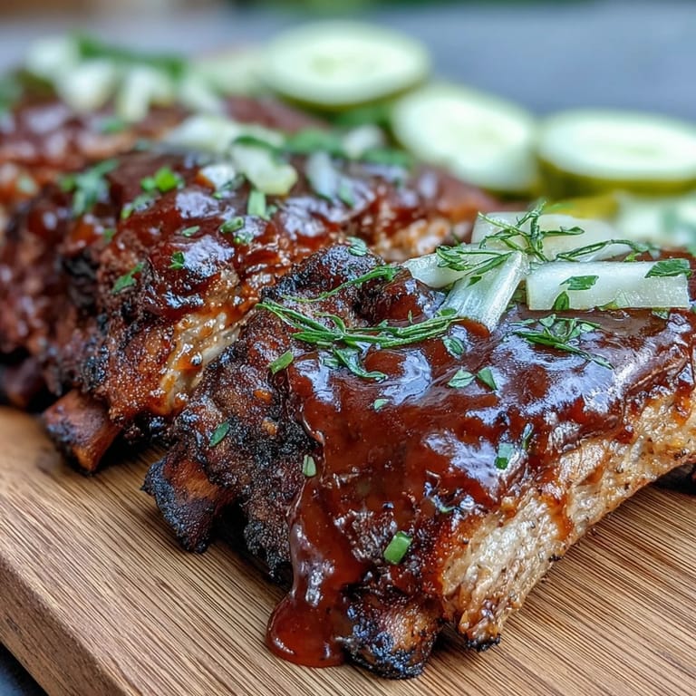 A vibrant visual of the Father's Day BBQ Rib Board piled high with juicy ribs and colorful sauces.