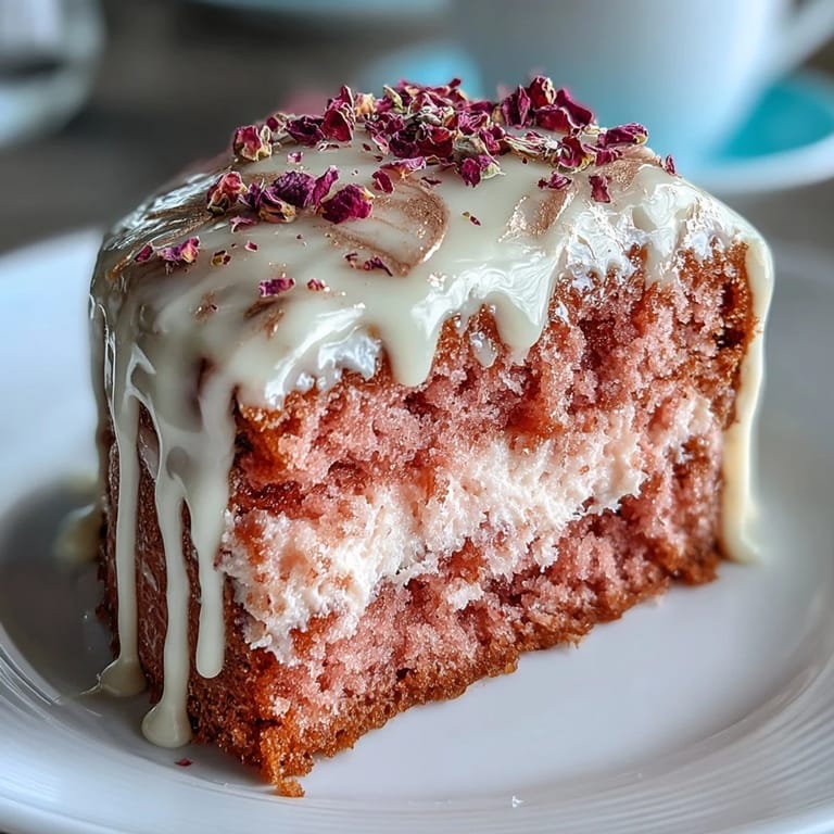 Blush-pink Rosé Velvet Cake, perfect for celebrations and dessert.