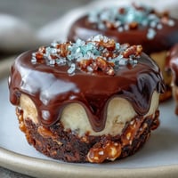 Chocolate peanut butter eggs with pretzel crust, a salty-sweet treat perfect for Easter dessert or anytime indulgence.